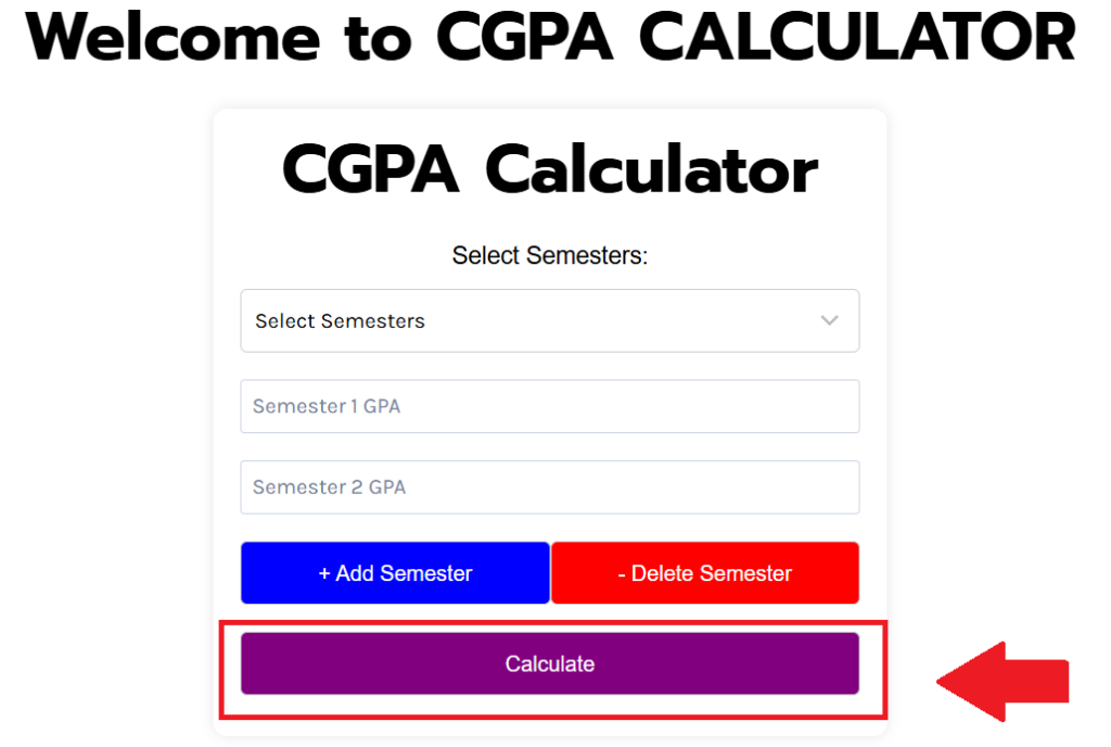 CGPA CALCULATOR