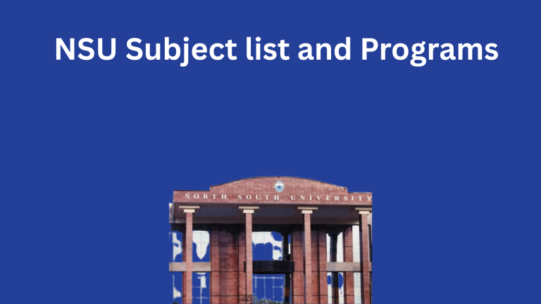 NSU Subject list and Programs